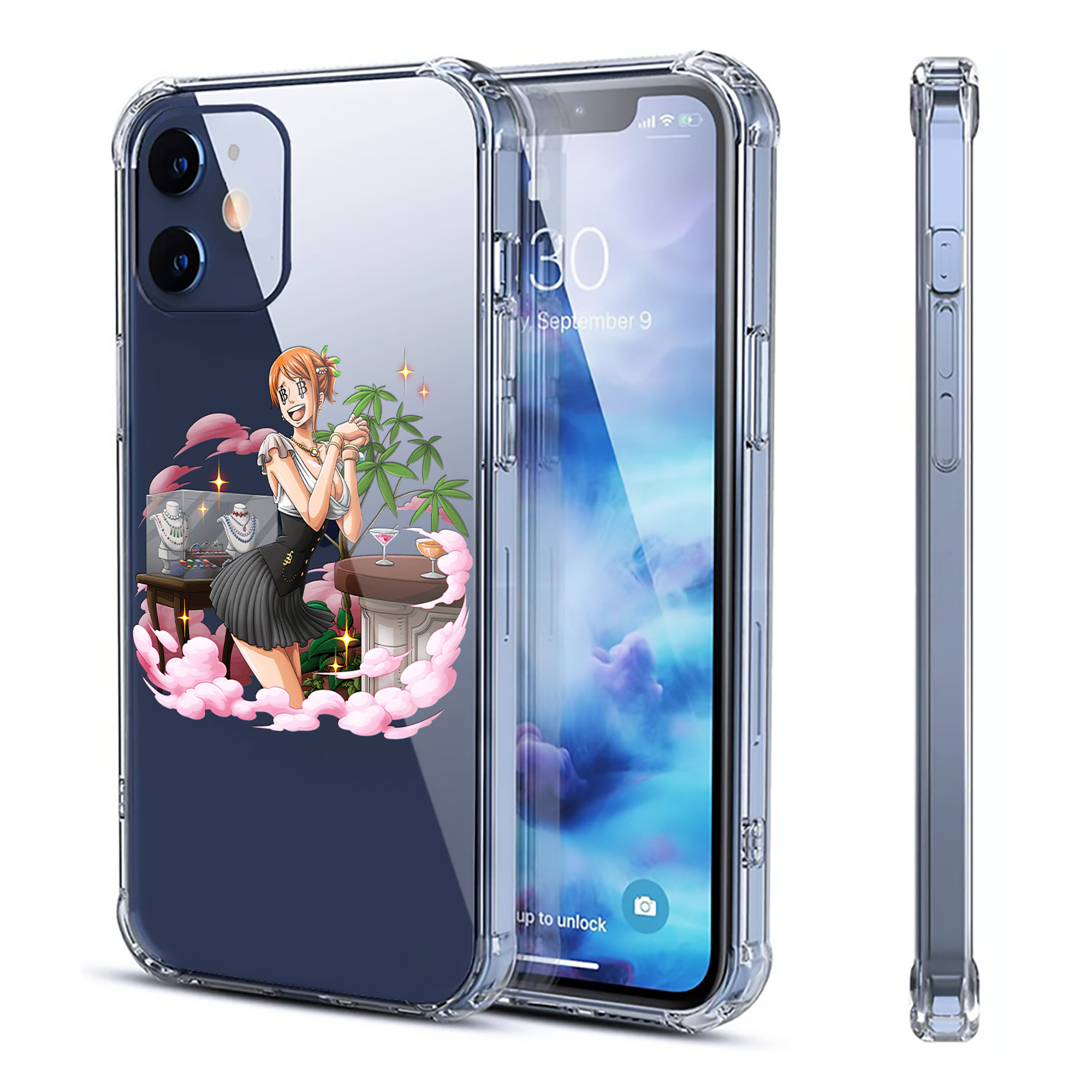 （画像用） ワンピース ナミ ONE PIECE Nami 【iPhone 12シリーズ対応】透明スマホケース（クリアソフトケース）